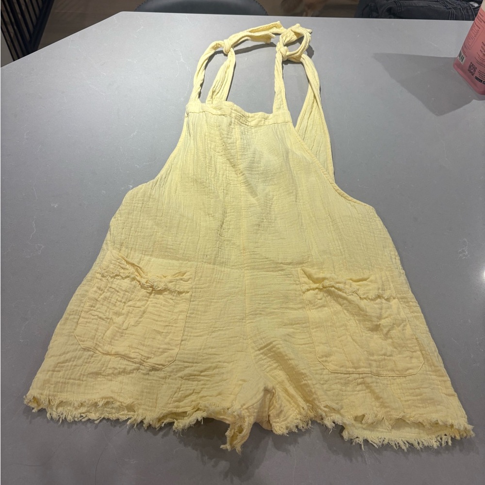 Billabong Light Yellow Sleeveless Romper